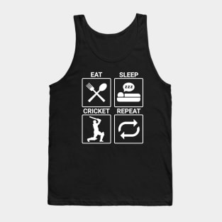 Eat Sleep Cricket Repeat Sports Tank Top